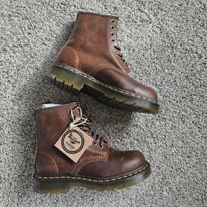 Dr. Martens Dark Tan Leather Boots